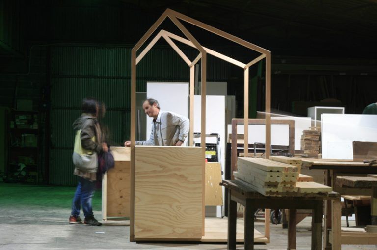 Prototipo stand madera arquitectura