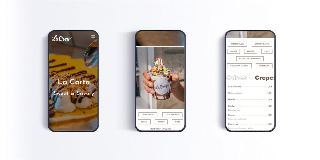 diseño web helados soft con toppings